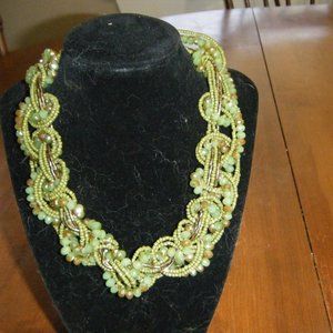 17" Green Bead Necklace